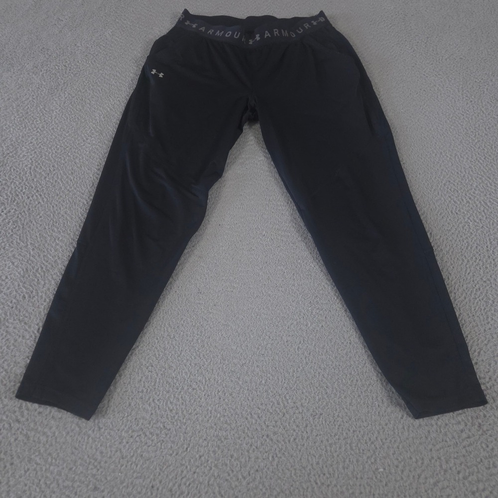 Under Armour Pants‎ Womens Small Black HeatGear Ankle Crop Tapered Leg Joggers